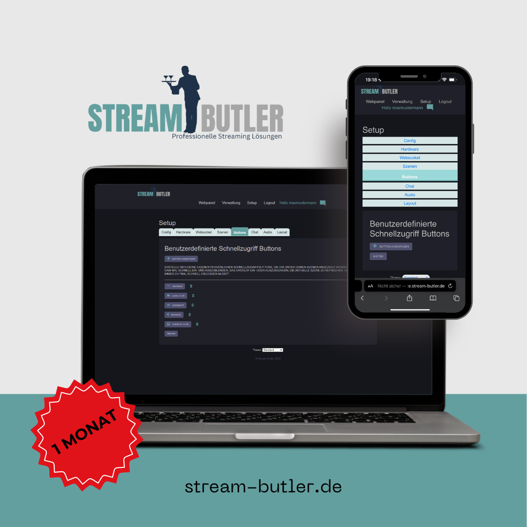 1-Monatiges Abo Stream-Butler