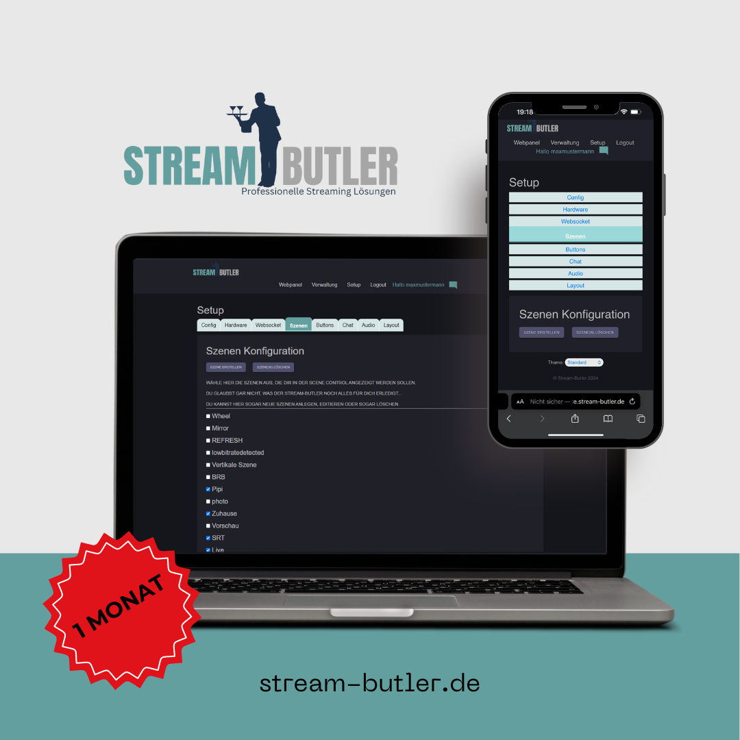 1-Monatiges Abo Stream-Butler